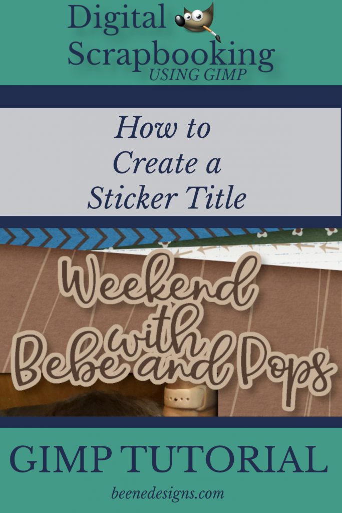 Create a Sticker Title using GIMP