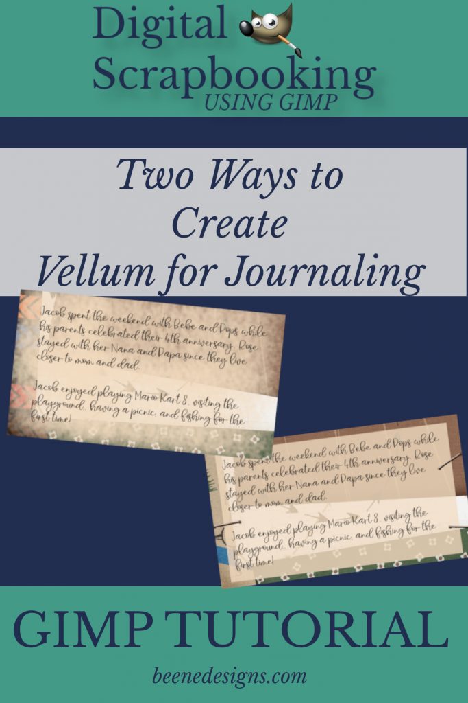 2 ways to create vellum paper using GIMP